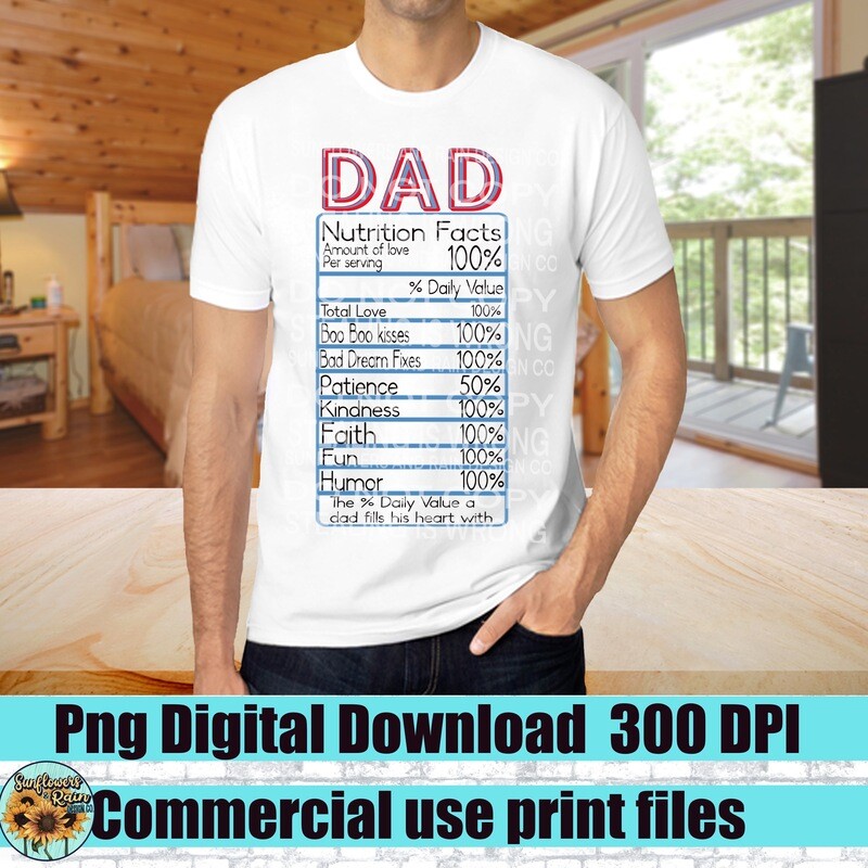 Dad facts png file idigital download, Sublimation design.