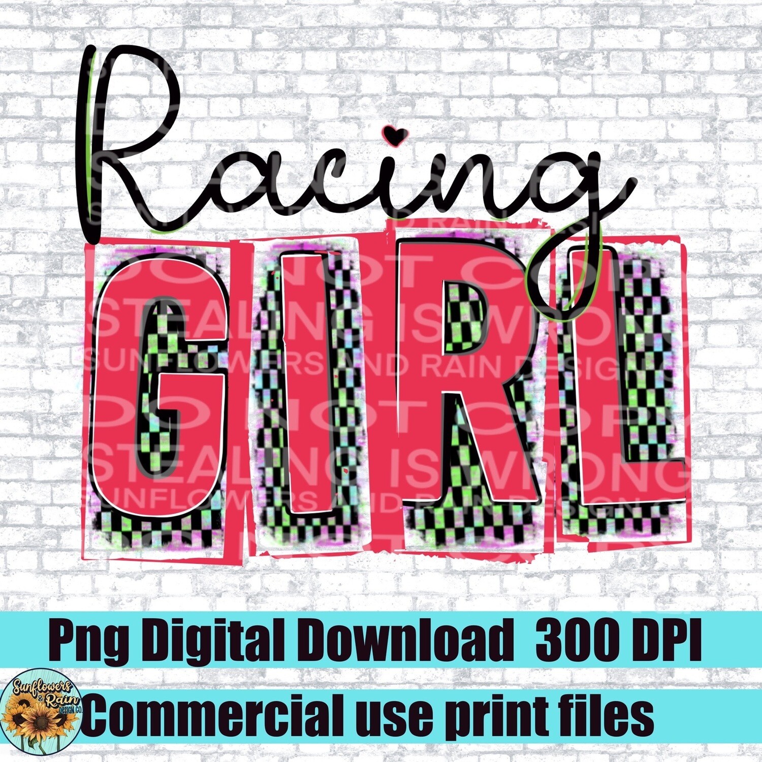 Racing Girl png file for sublimation and dtf. Digital download