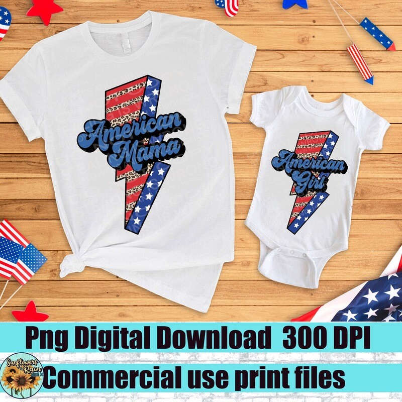 American Mama American girl bundle.  png file for sublimation and dtf. Digital download