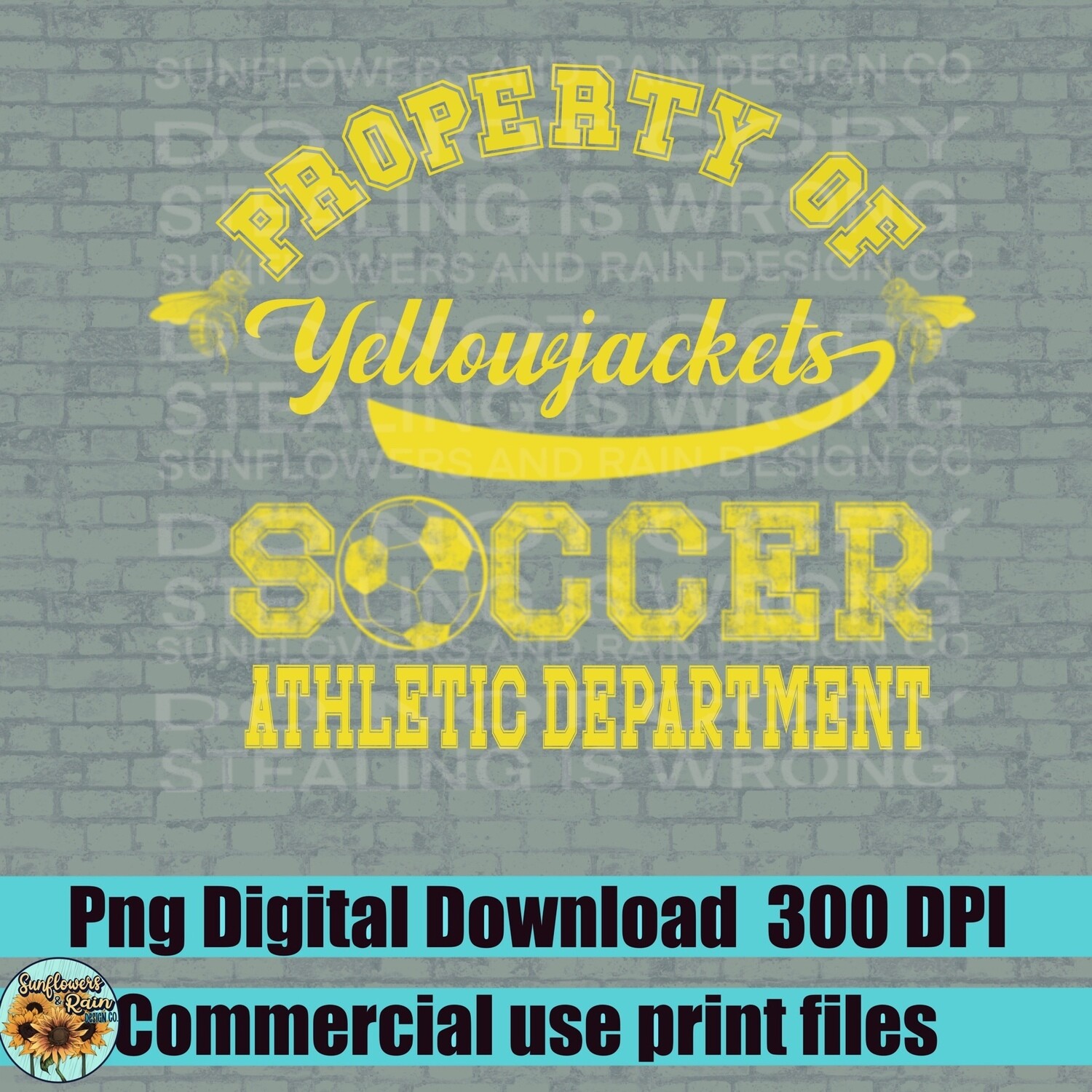 Yellowjackets Soccer png file for sublimation and dtf. Digital download