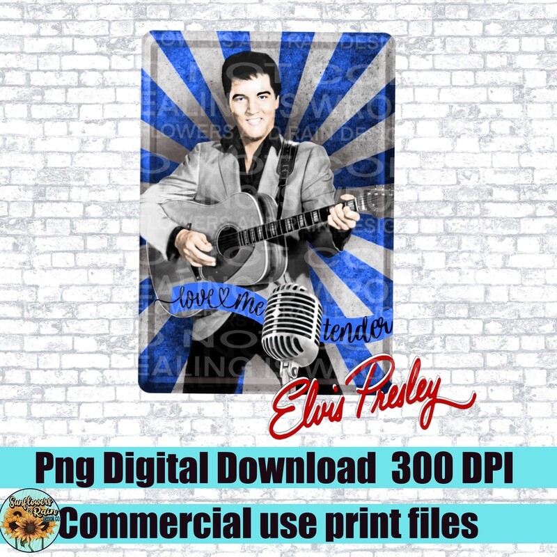 Elvis Presley   . png file for sublimation and dtf. Digital download