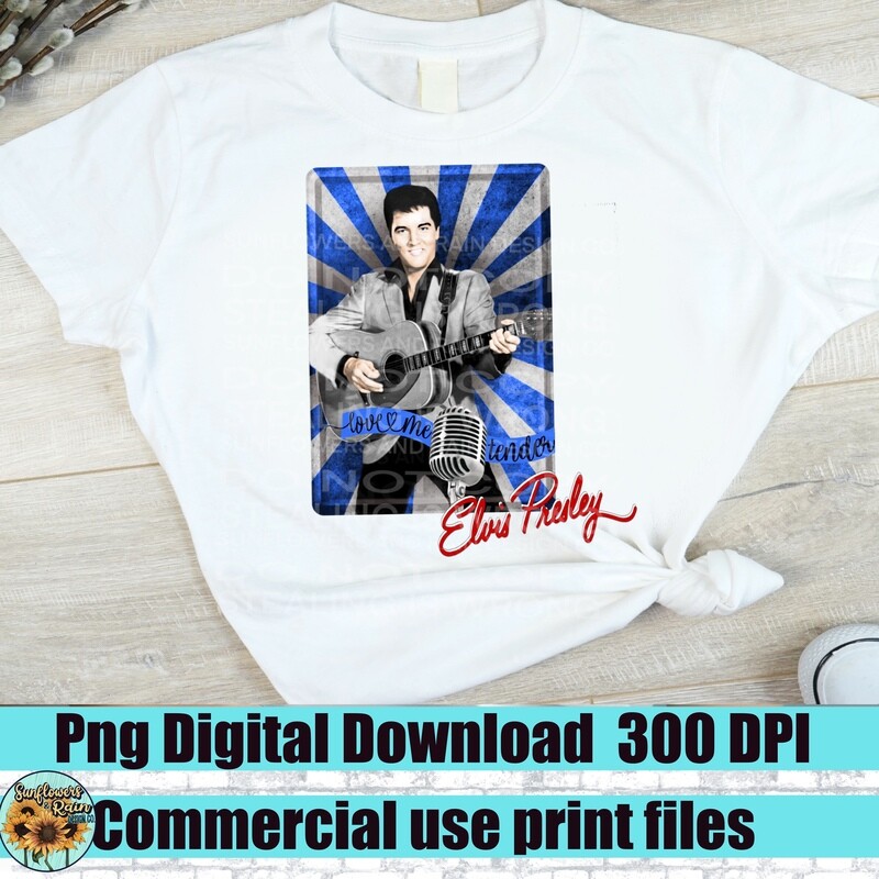 Elvis Presley   . png file for sublimation and dtf. Digital download