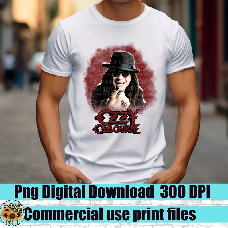 Ozzy png file for sublimation and dtf. Digital download
