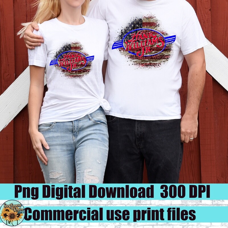 Hank Williams Jr png file for sublimation and dtf. Digital download
