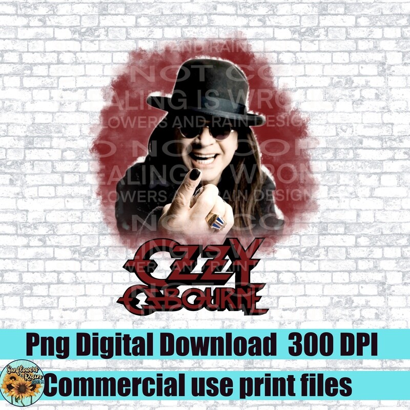 Ozzy png file for sublimation and dtf. Digital download