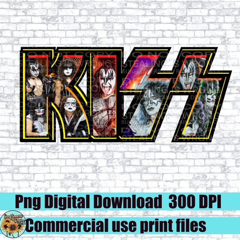 Kiss png file for sublimation and dtf. Digital download