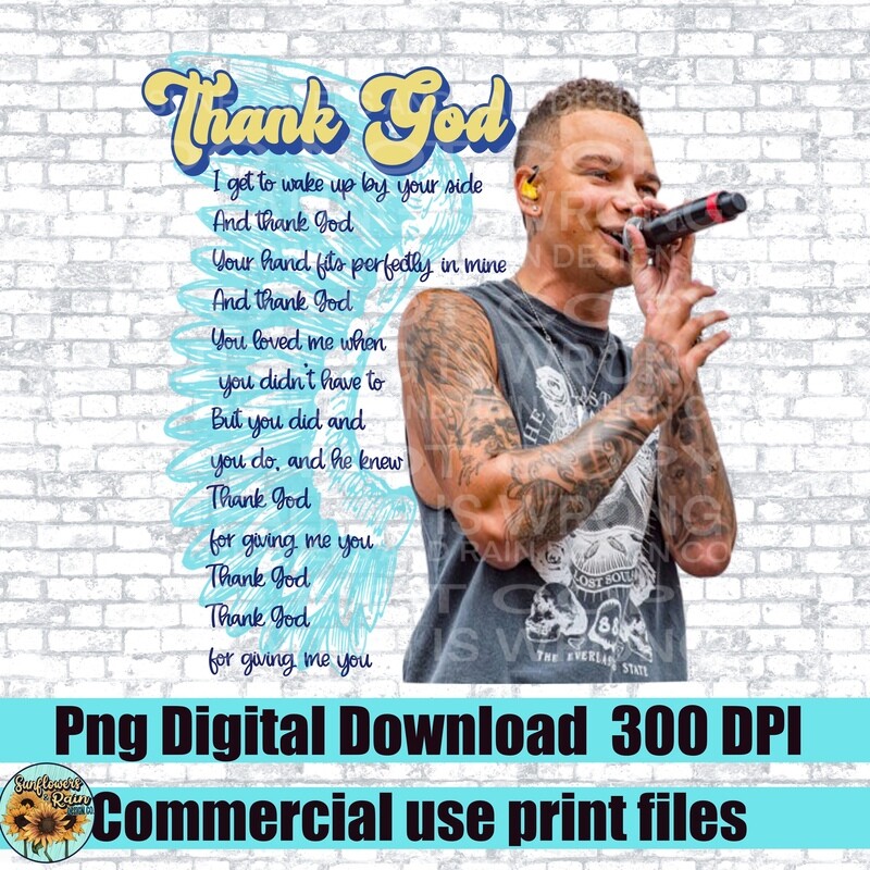 Kane Brown  png file for sublimation and dtf. Digital download
