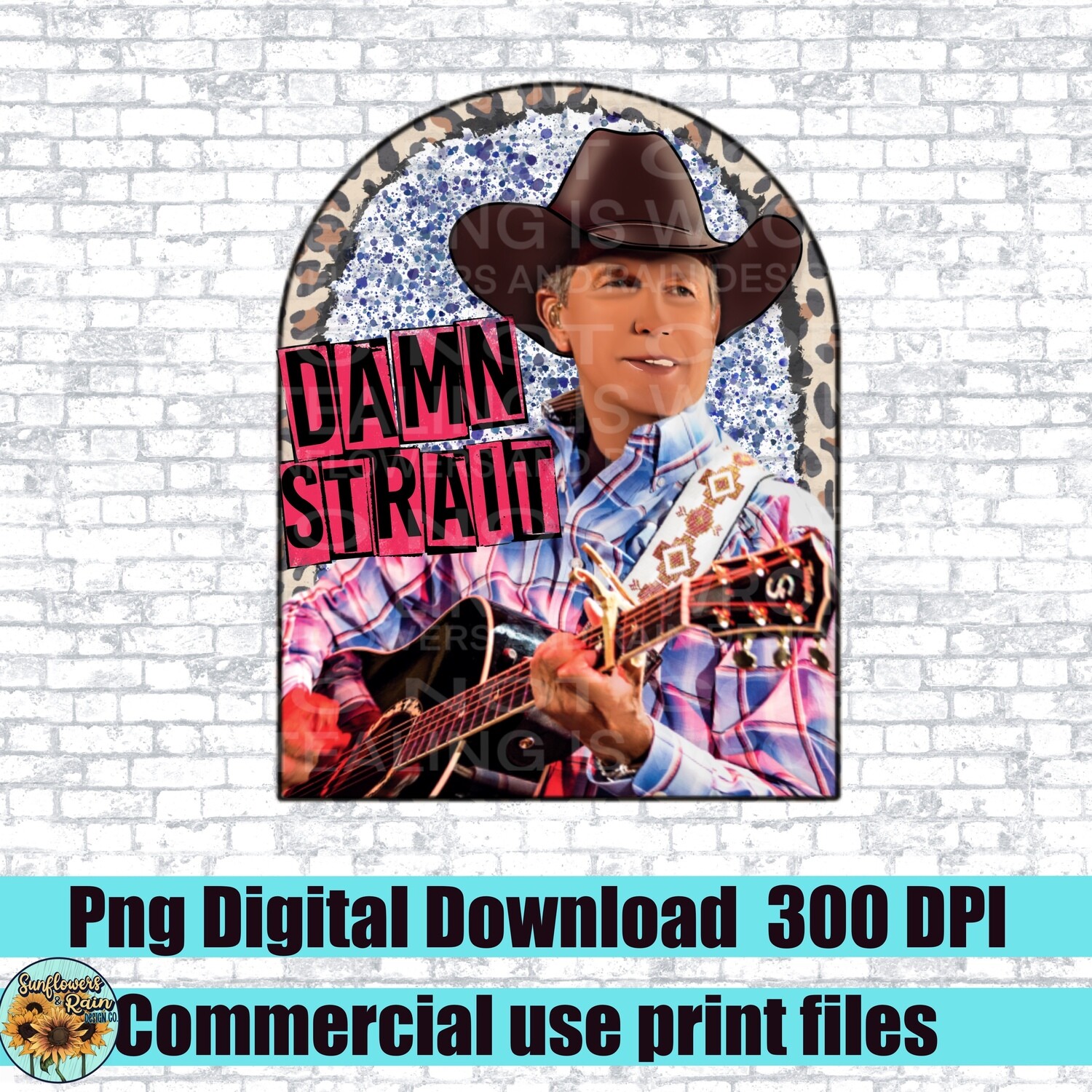 George Strait png file for sublimation and dtf. Digital download