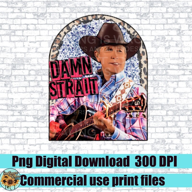 George Strait png file for sublimation and dtf. Digital download