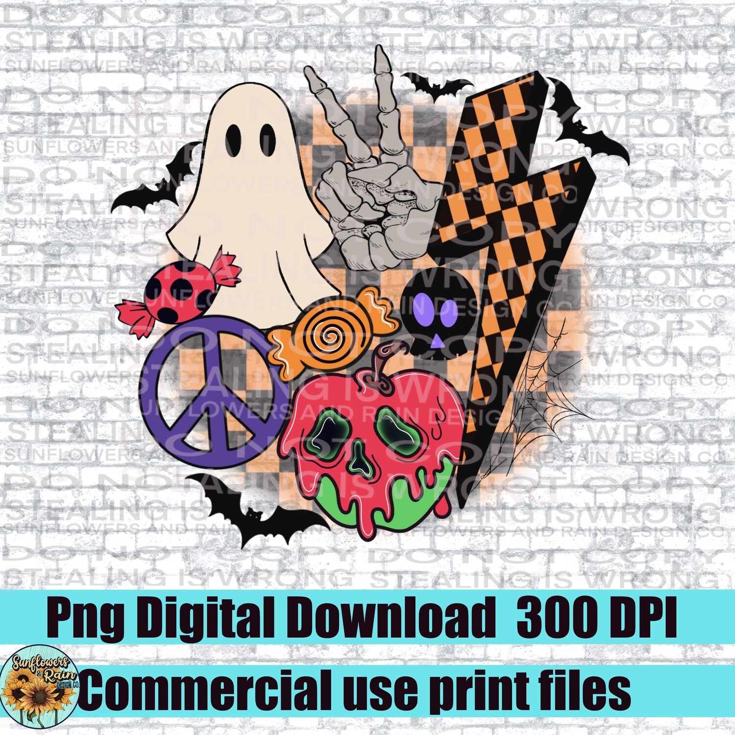 Spooky retro collage  png file for sublimation and dtf. Digital download