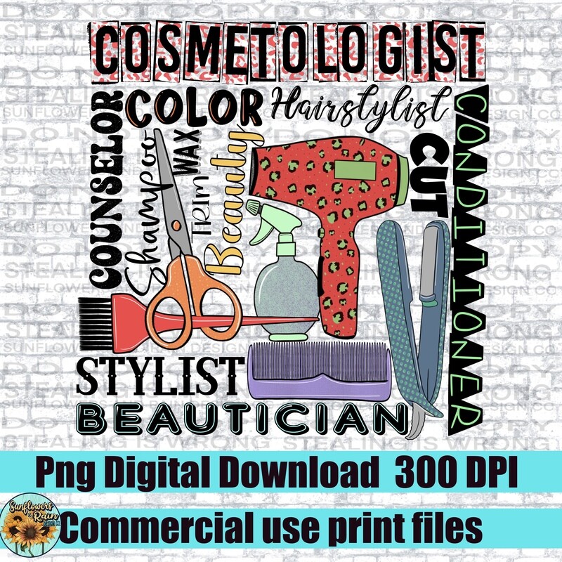 Cosmetologist   png file for sublimation and dtf. Digital download