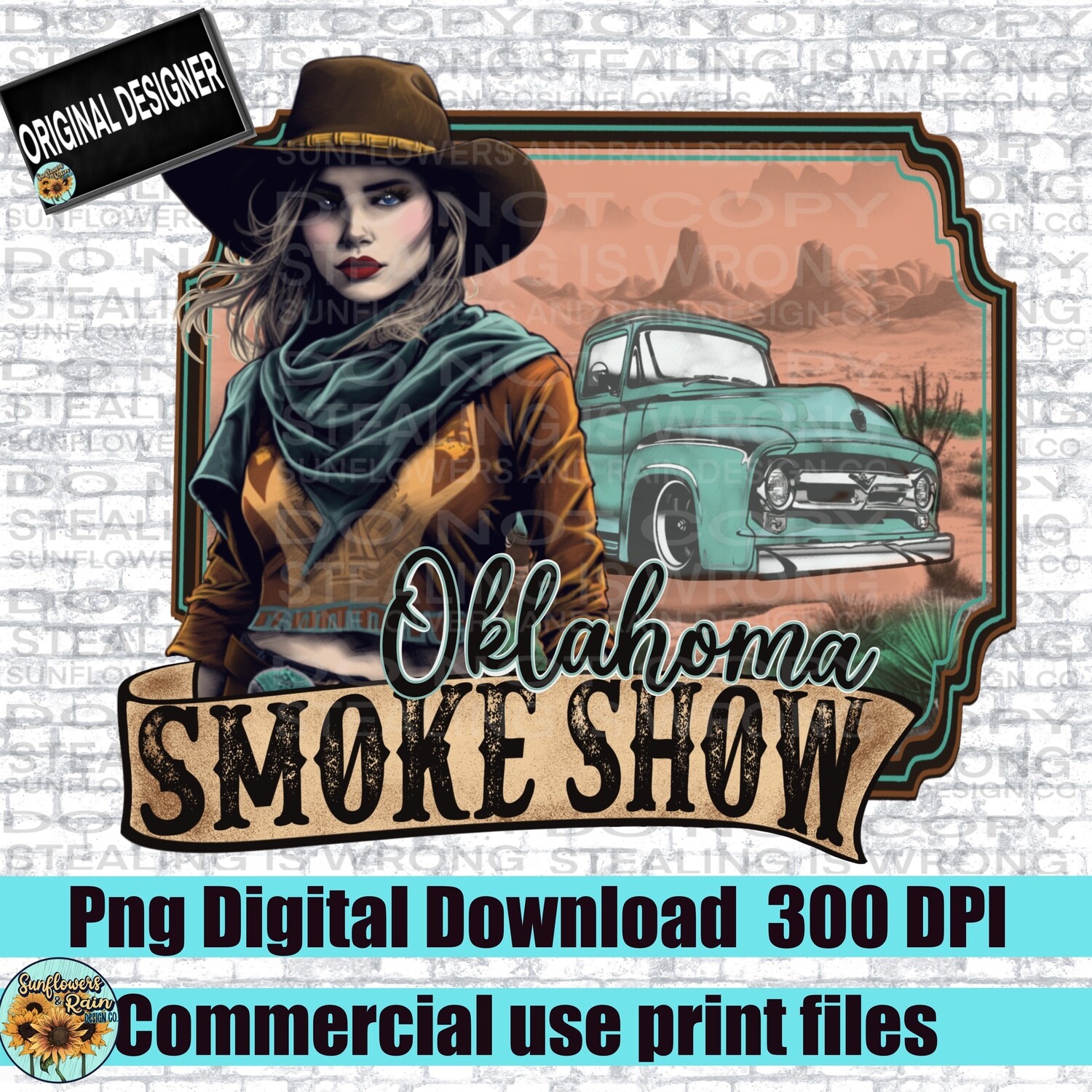 Oklahoma smoke show png file for sublimation and dtf. Digital download
