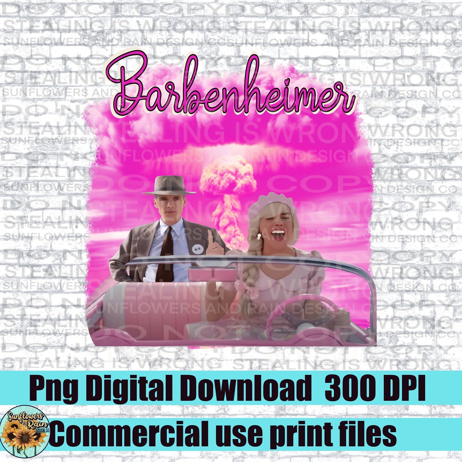 Barbenheimer png file for sublimation and dtf. Digital download