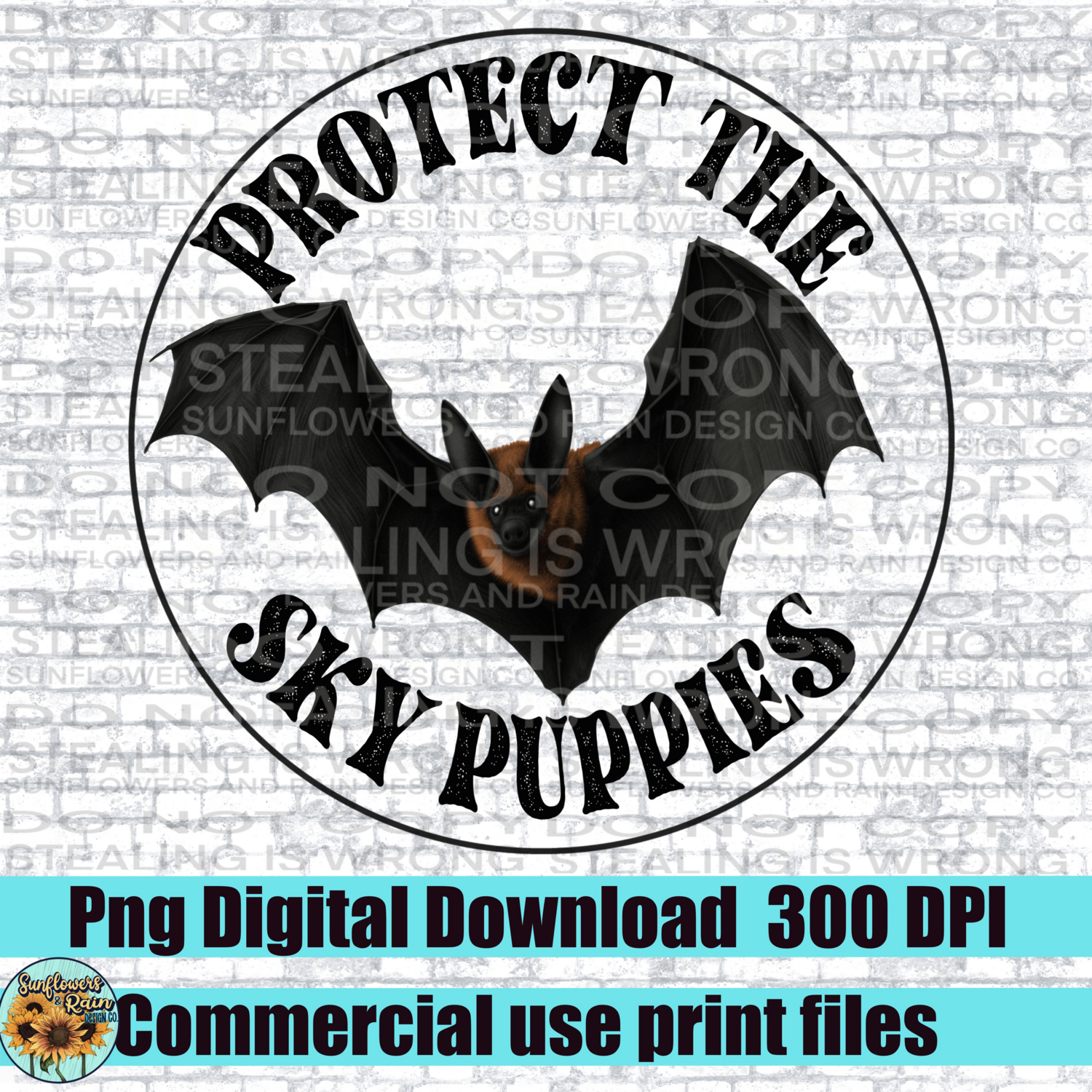 Protect the sky puppies. Png file for sublimation tshirts.