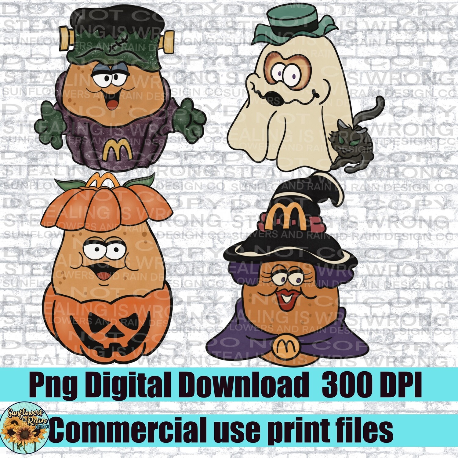 McNuggets Halloween clipart  Sublimation files for png designs digital download