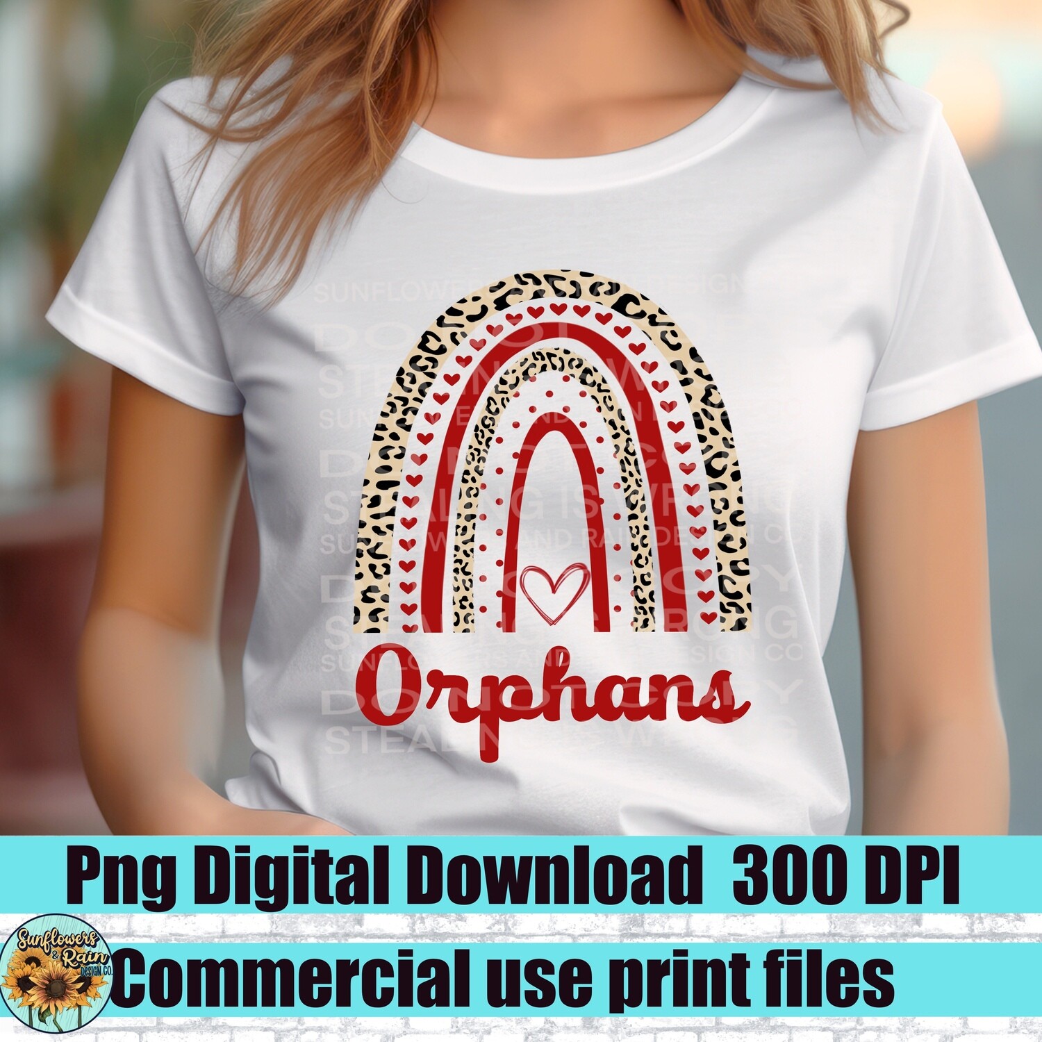 Orphans rainbow school design png file for sublimation and dtf. Digital download