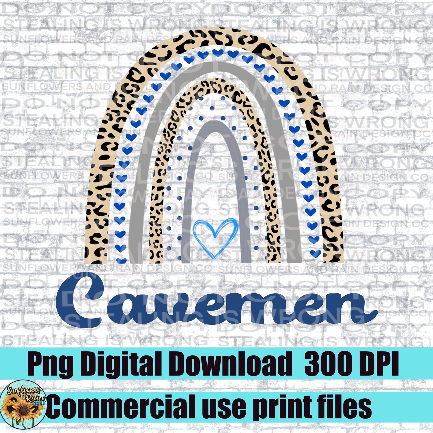 Cavemen rainbow school design png file for sublimation and dtf. Digital download