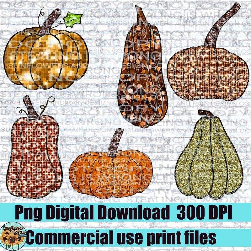 Sequins Halloween clip art  Bundle Individual png files