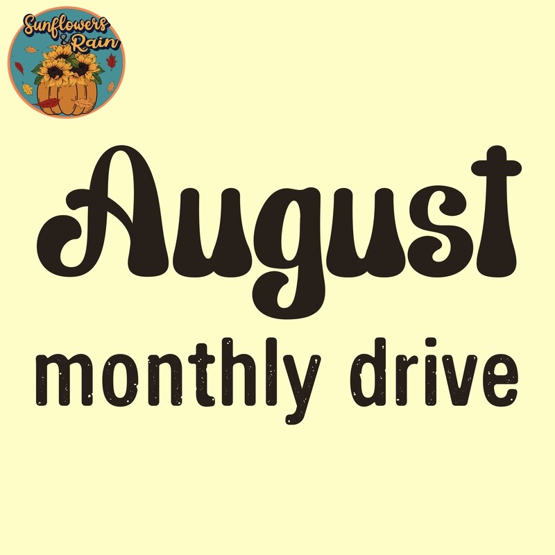 August 2023 monthly  drive. 50 plus design