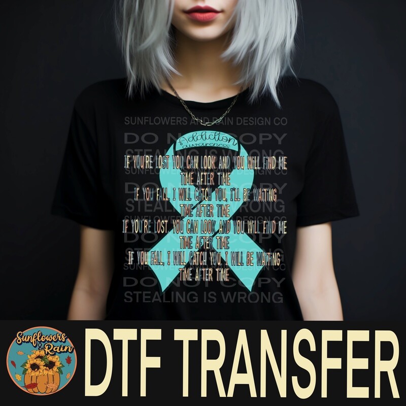 Addiction Recovery Awareness . Png file for sublimation tshirts.