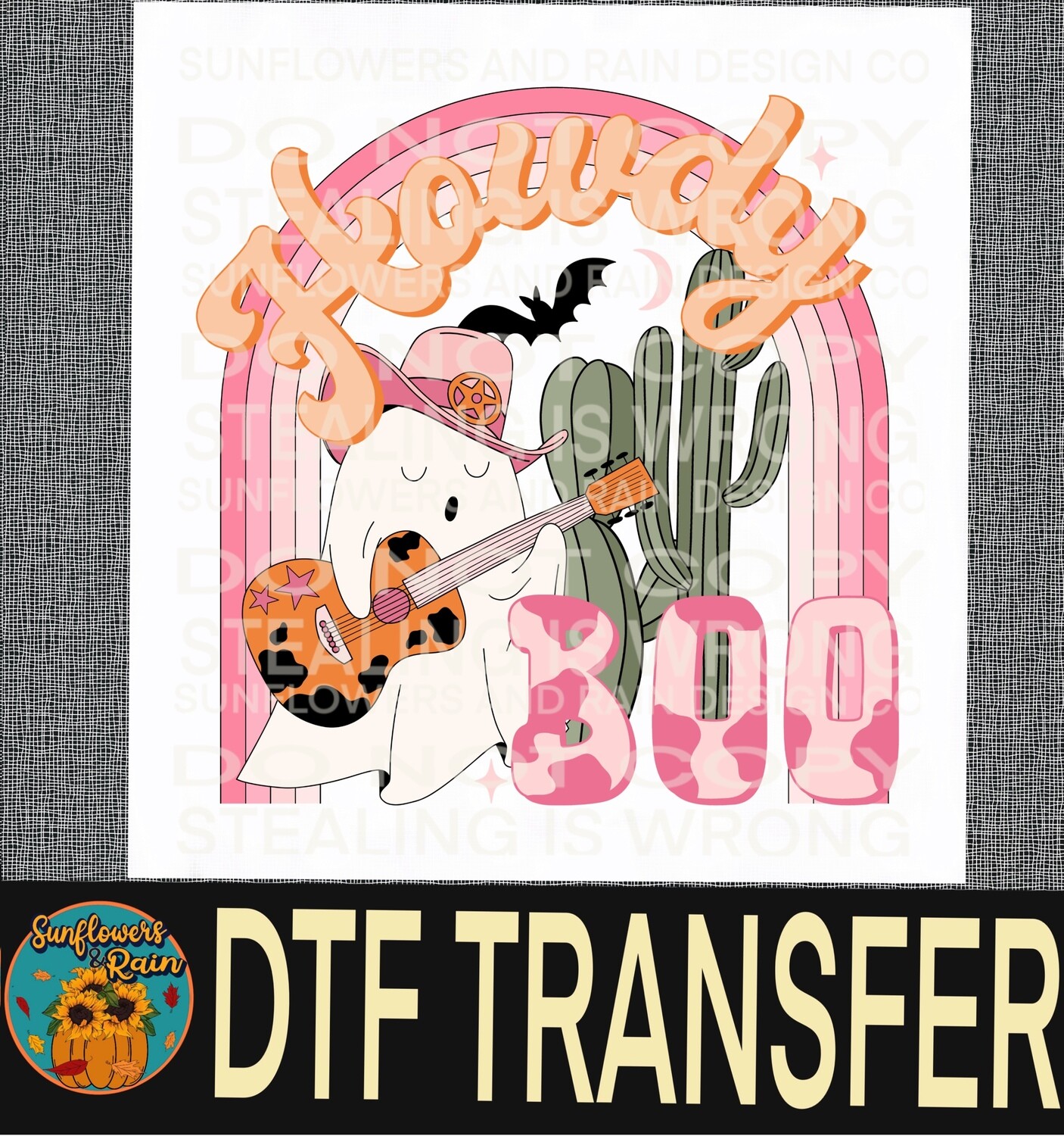 Retro howdy Boo  Dtf transfer.