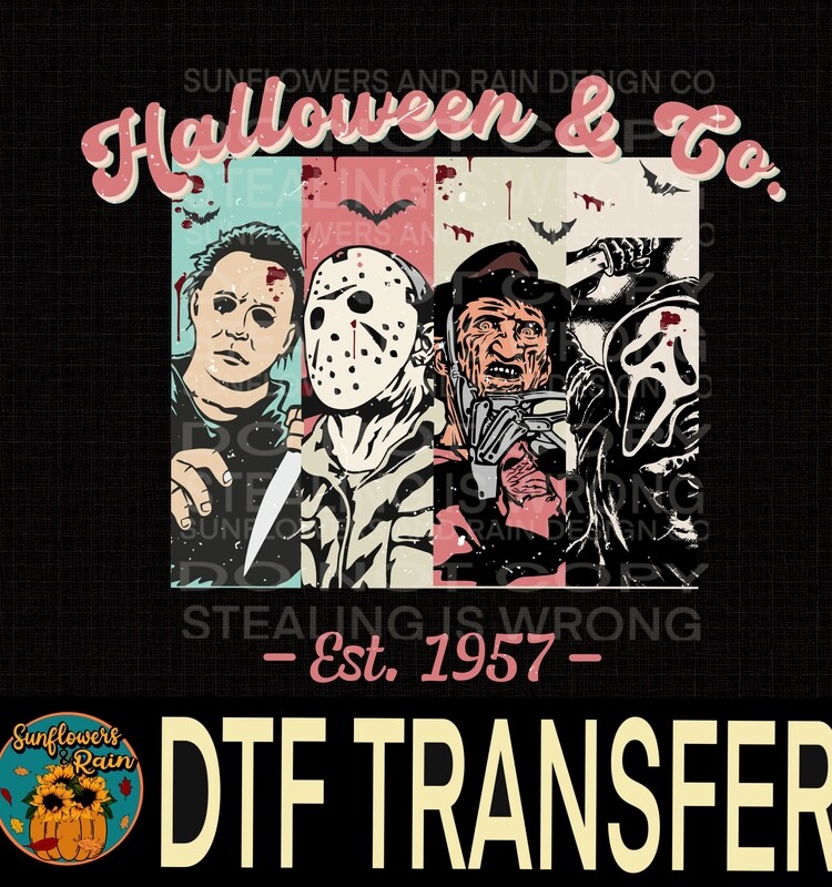 Horror Halloween &amp; Co Dtf transfer.