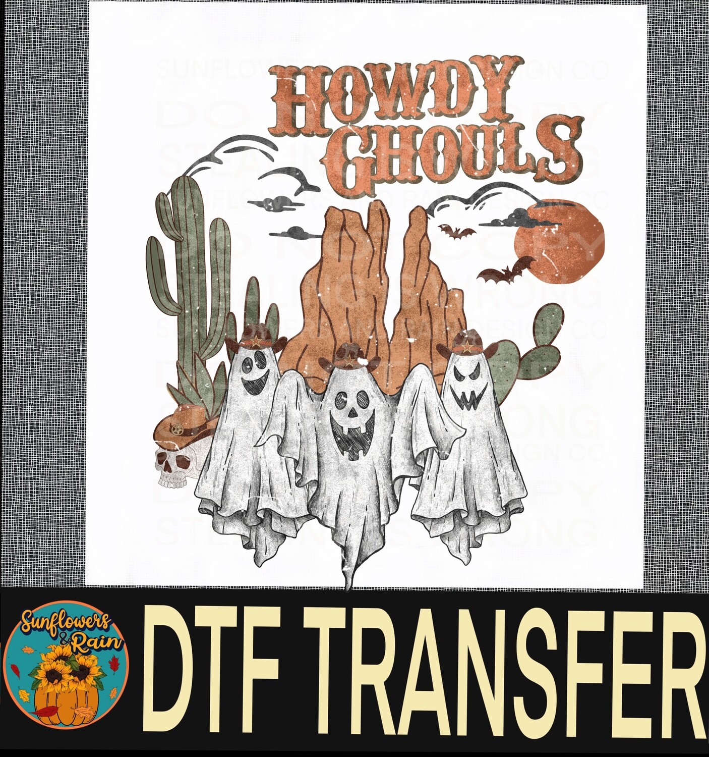 Howdy ghouls Dtf transfer.