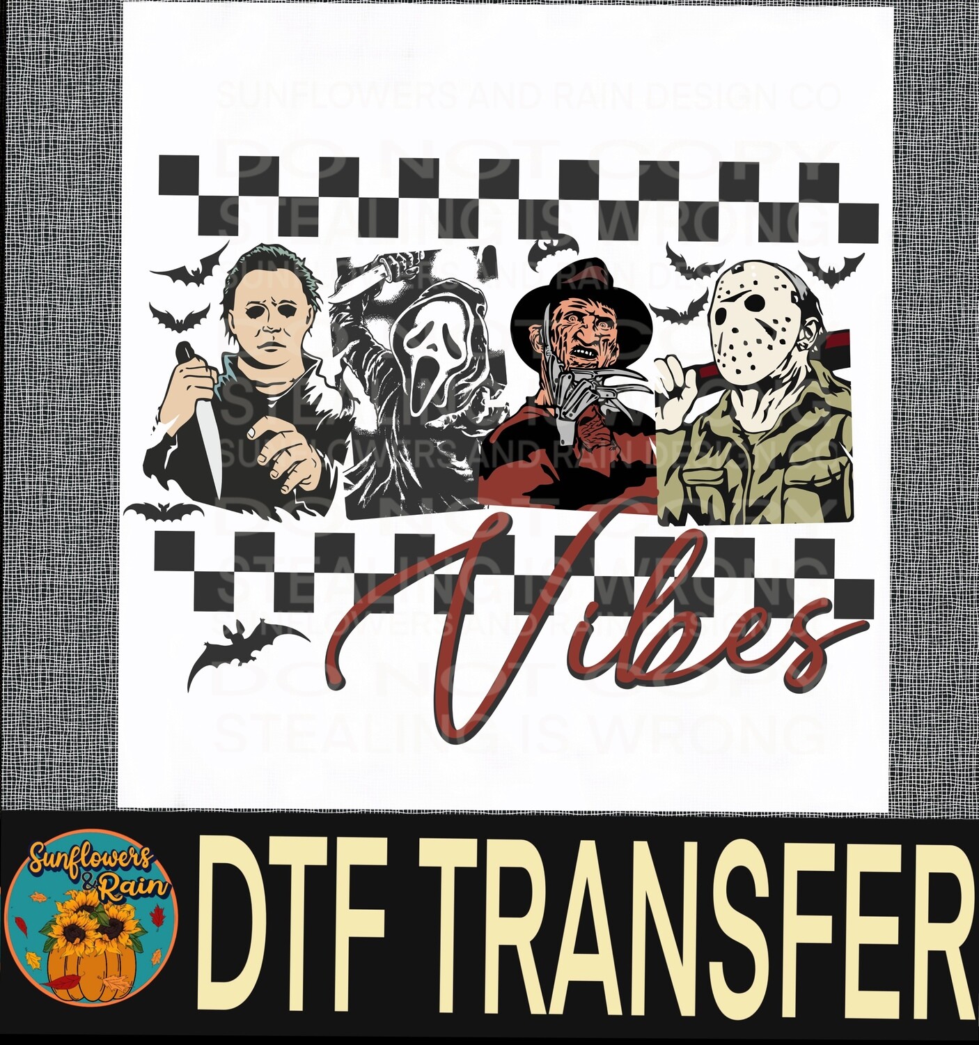 Horror vibes   Dtf transfer.
