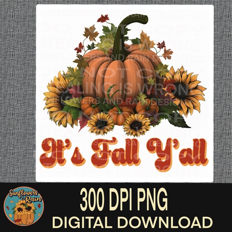 It’s fall y’all  Halloween Png, Sublimation Design Downloads