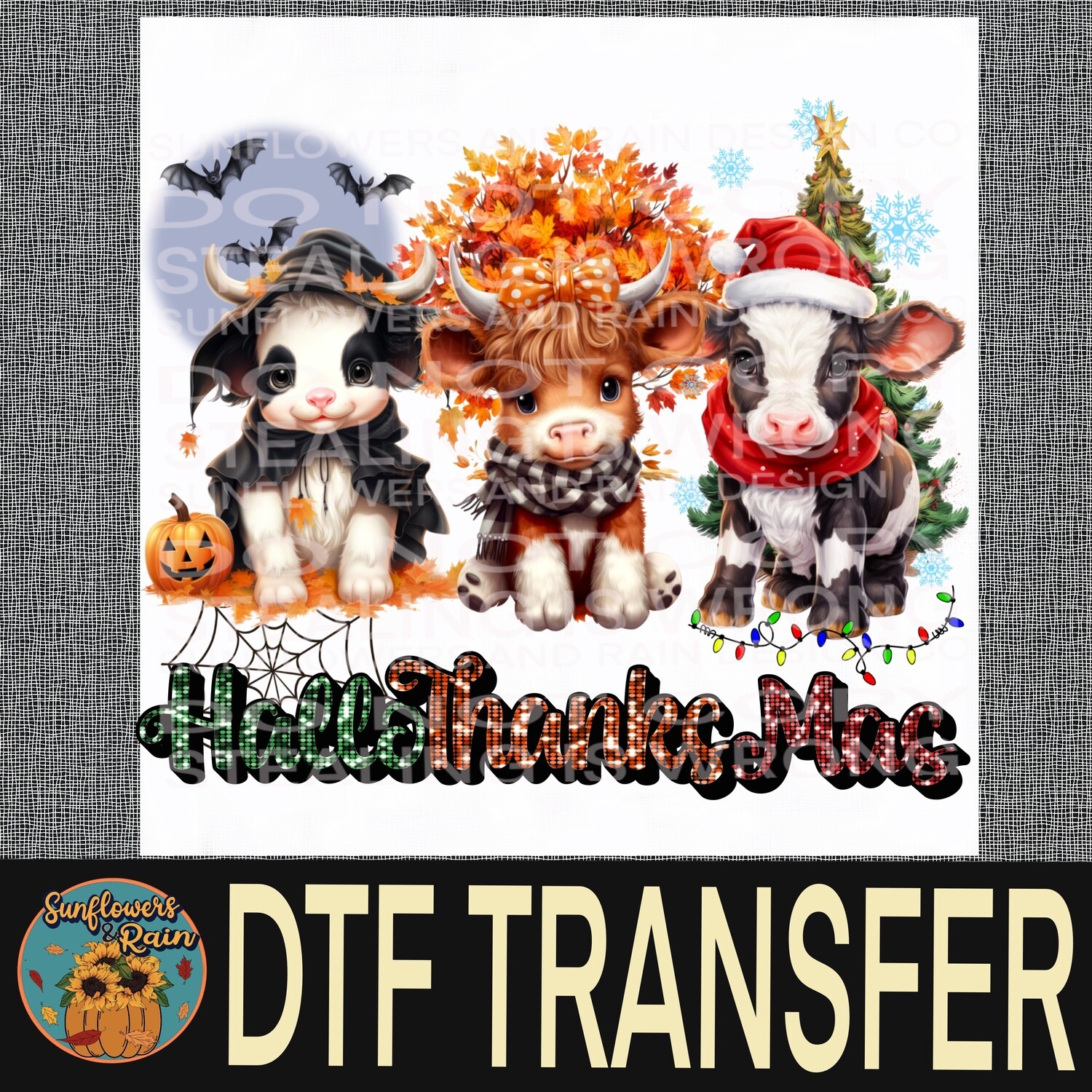 Hallothanksmas Dtf transfer