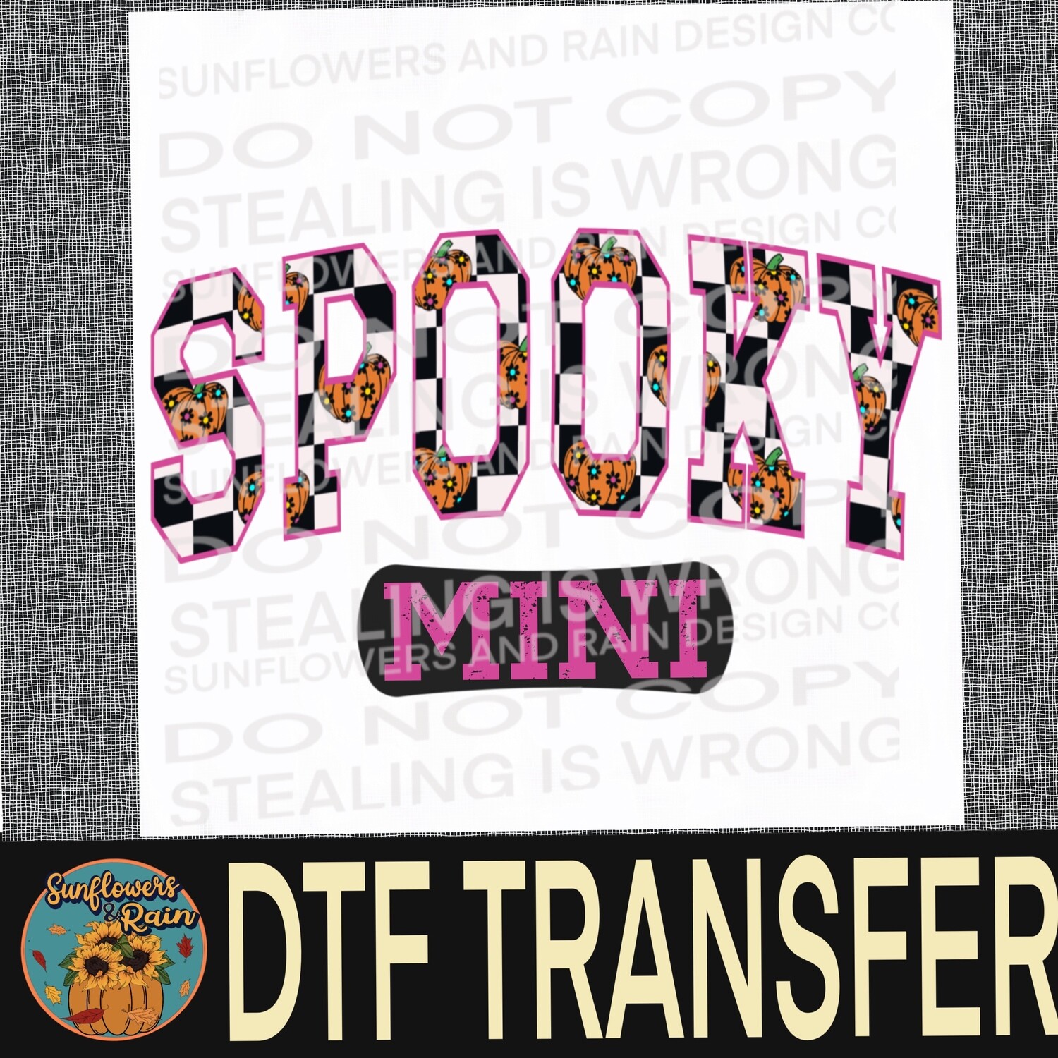 Spooky Mini Dtf transfer
