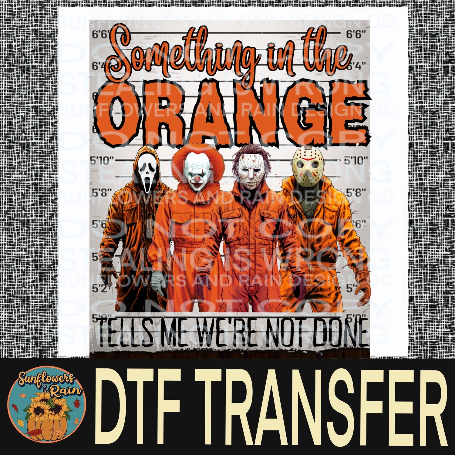 Something in the orange tells me we’re not done. Halloween Horror Dtf transfer