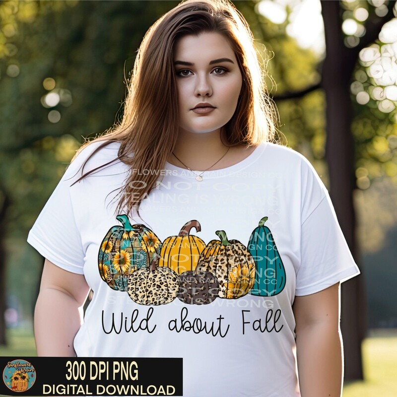 Wild about fall. Leopard print pumpkins Png. Matching png bundle, Sublimation Design Downloads