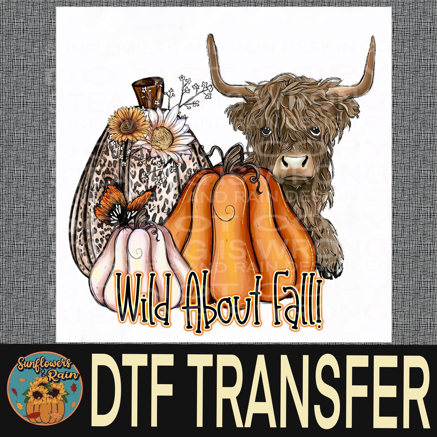 Wild about fall Dtf transfer.