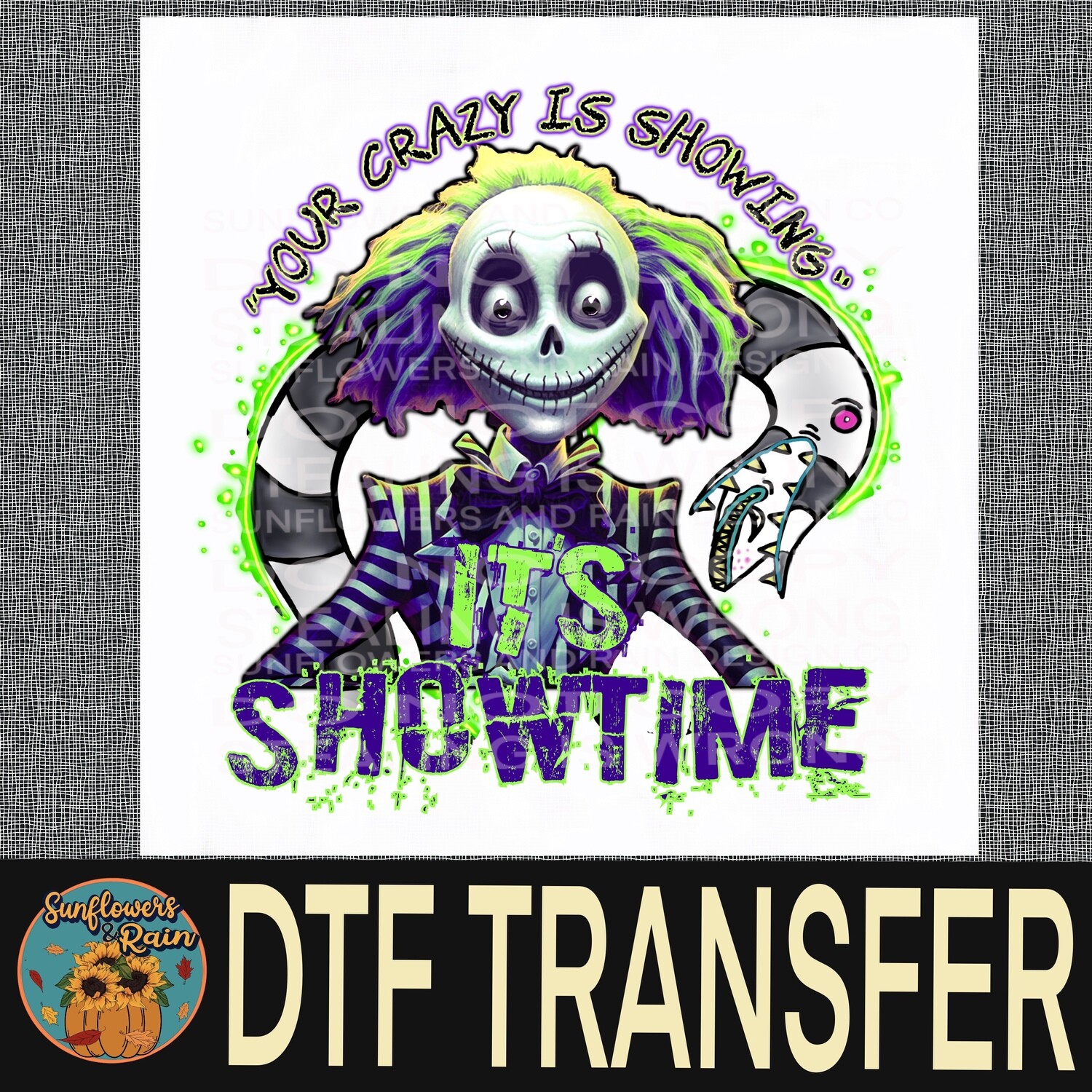 Beetle juice Dtf transfer.