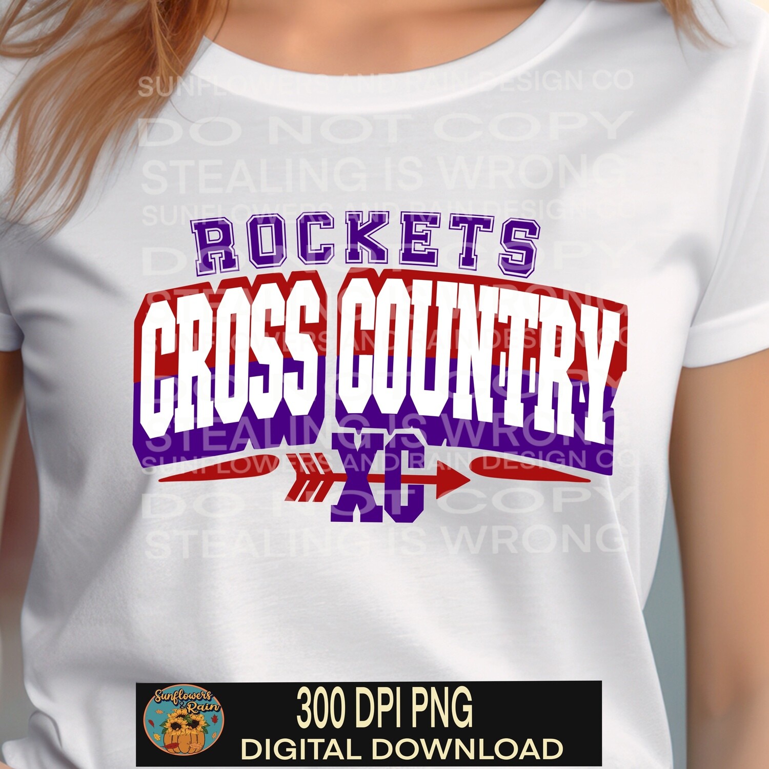 Rockets cross country design. Sublimation design download
