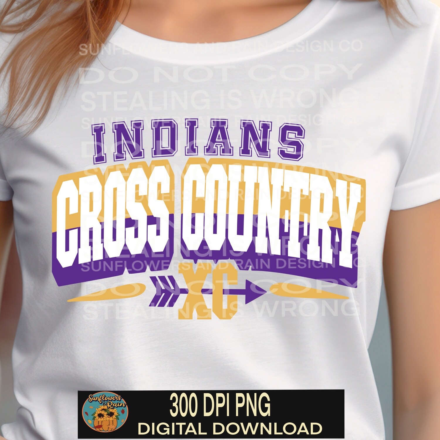 Indians cross country  cross country design. Sublimation design download