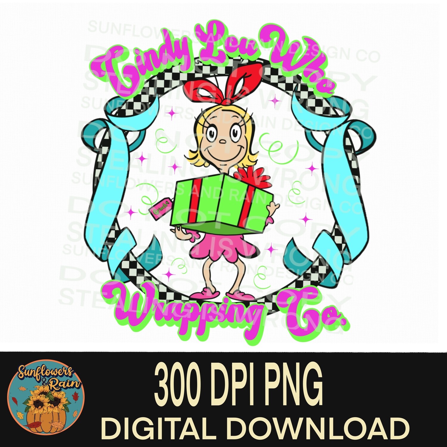 Cindy Lou who Dtf transfer.