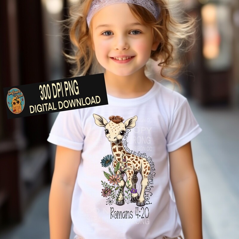 Baby Giraffe grow strong with faith