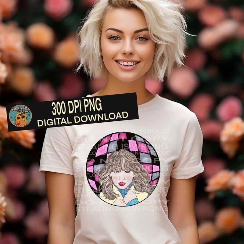 Taylor 1989  png file for sublimation T-shirts. Get Both