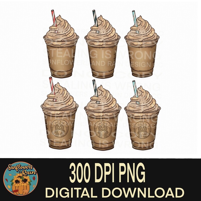 Coffee clip art bundle  Individual png files