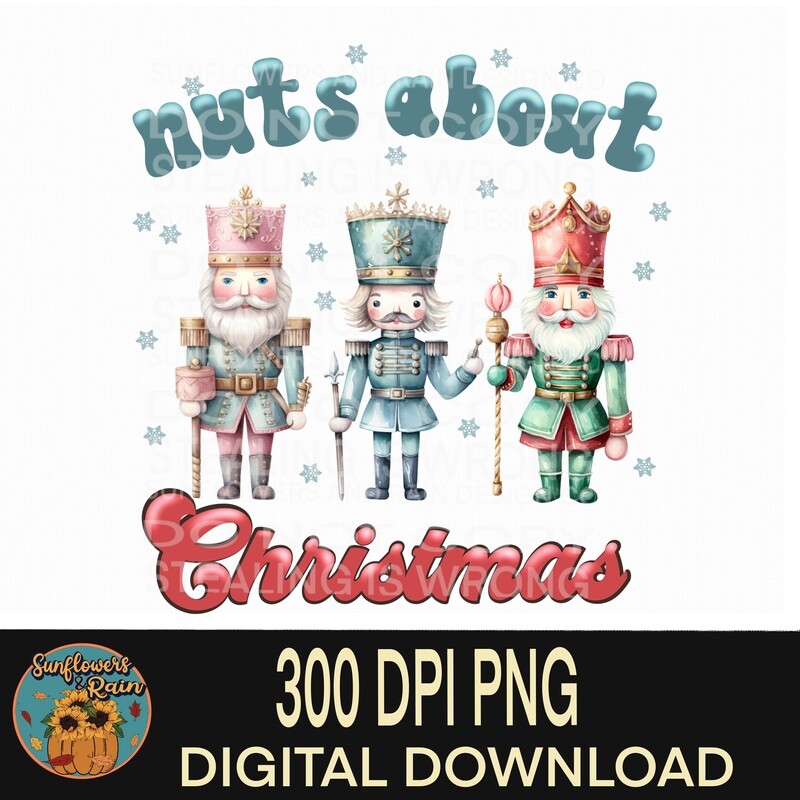 Nuts about Christmas  Dtf transfer.