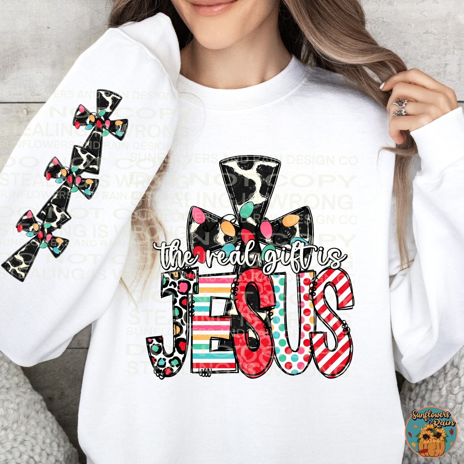 Jesus is the reason for the season with matching sleeve sweatshirt 
Please read full description