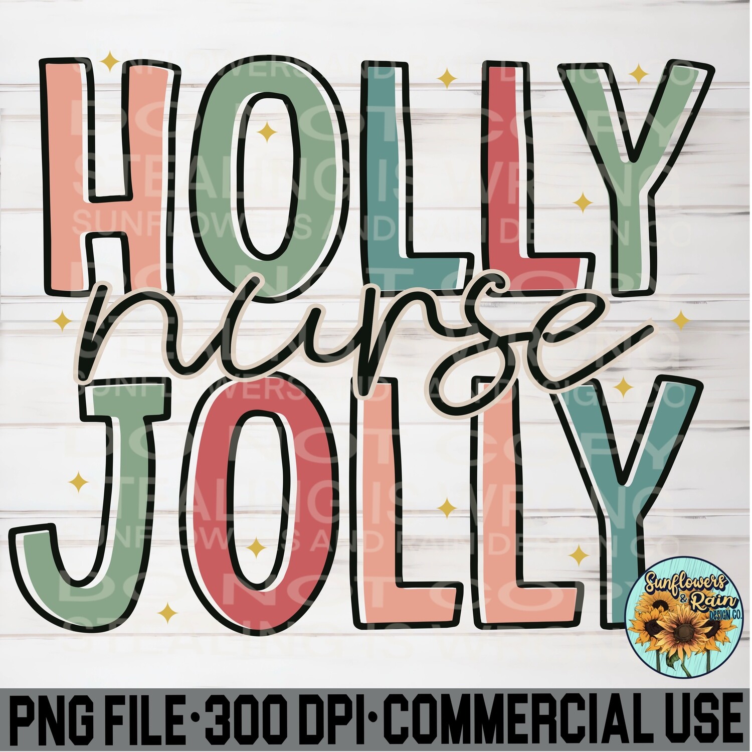Holly jolly nurse Christmas design png file included  digital download, Sublimation design.