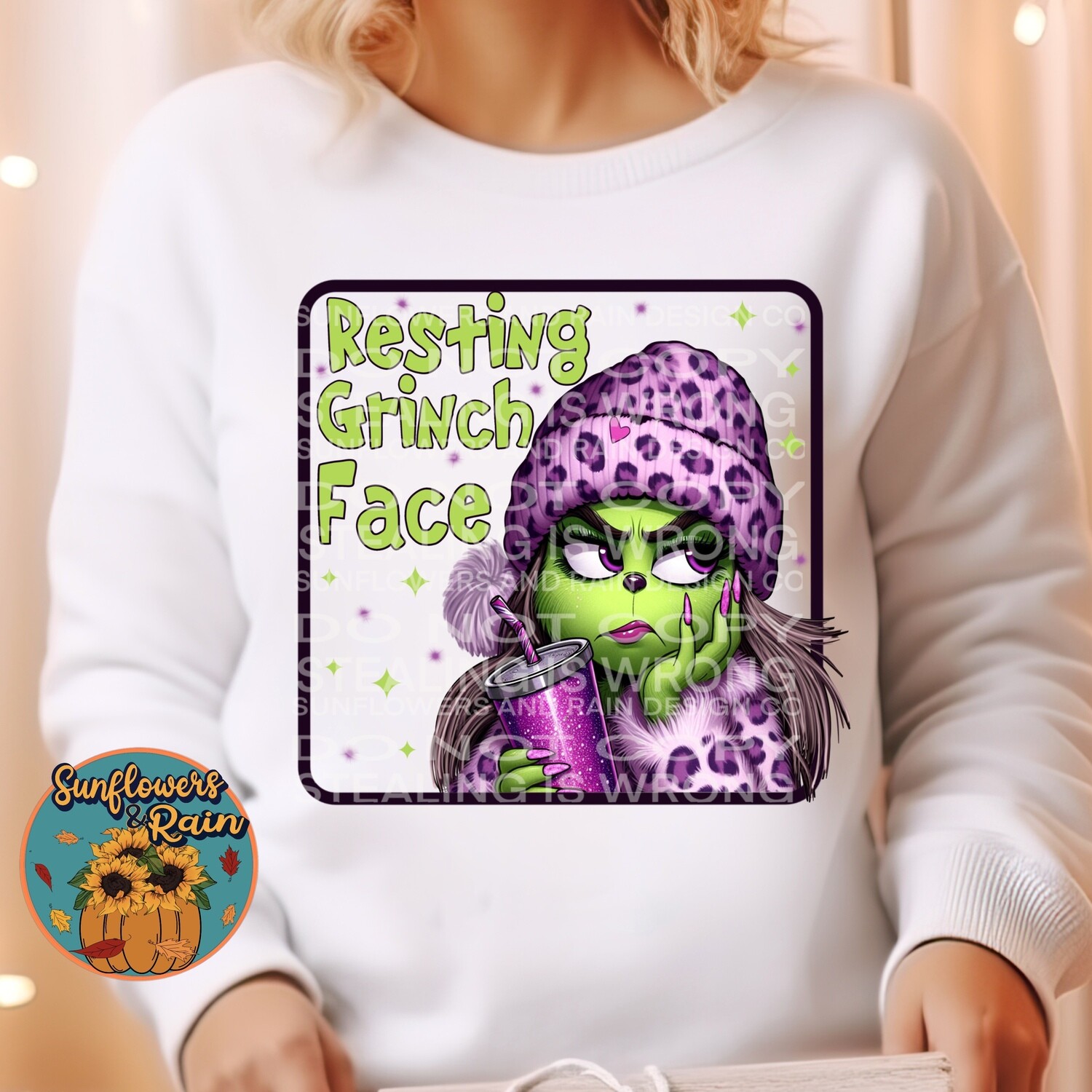 Resting Grinch face T-shirt or sweatshirt 
Please read full description