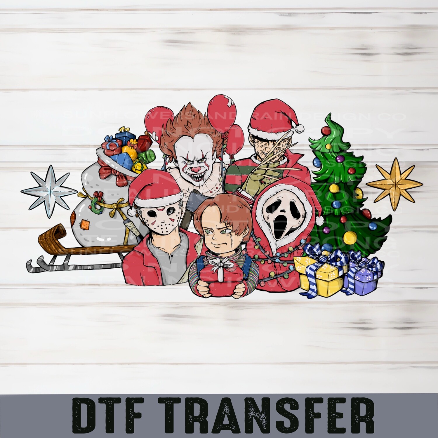 Nightmare Christmas Dtf transfer.