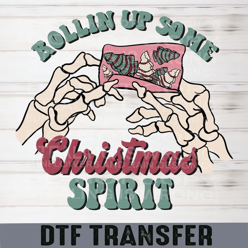 Rolling up some Christmas spirit Dtf transfer.