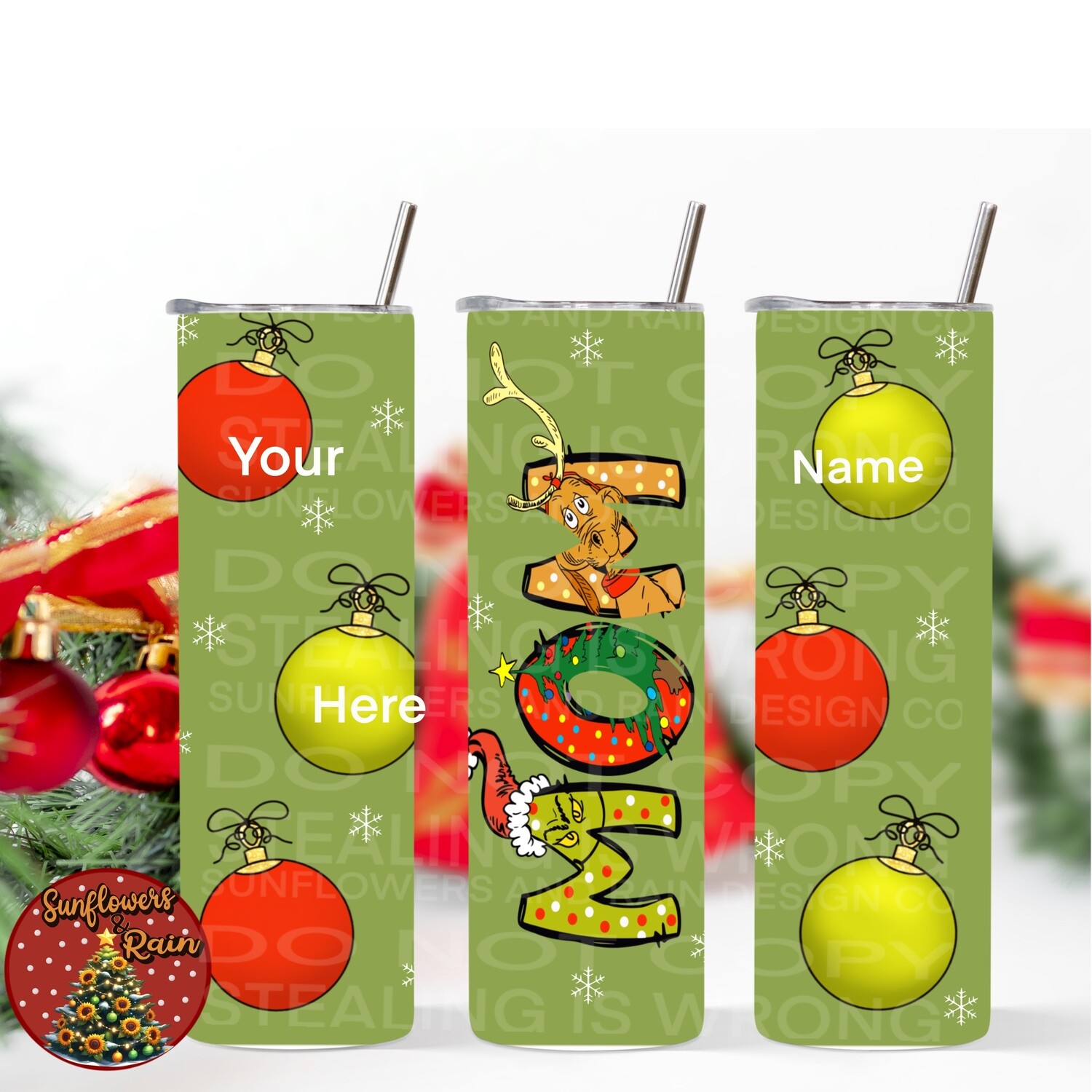 Grinch Mom customizable tumbler wrap for sublimation tumblers. 20 oz, 300 dpi png file  Ready to print digital download. Add your own names