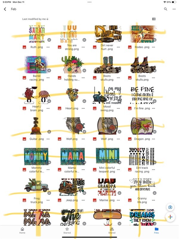 2023  Google drive.  individual designs. Everything I made in 2023 no exclusions