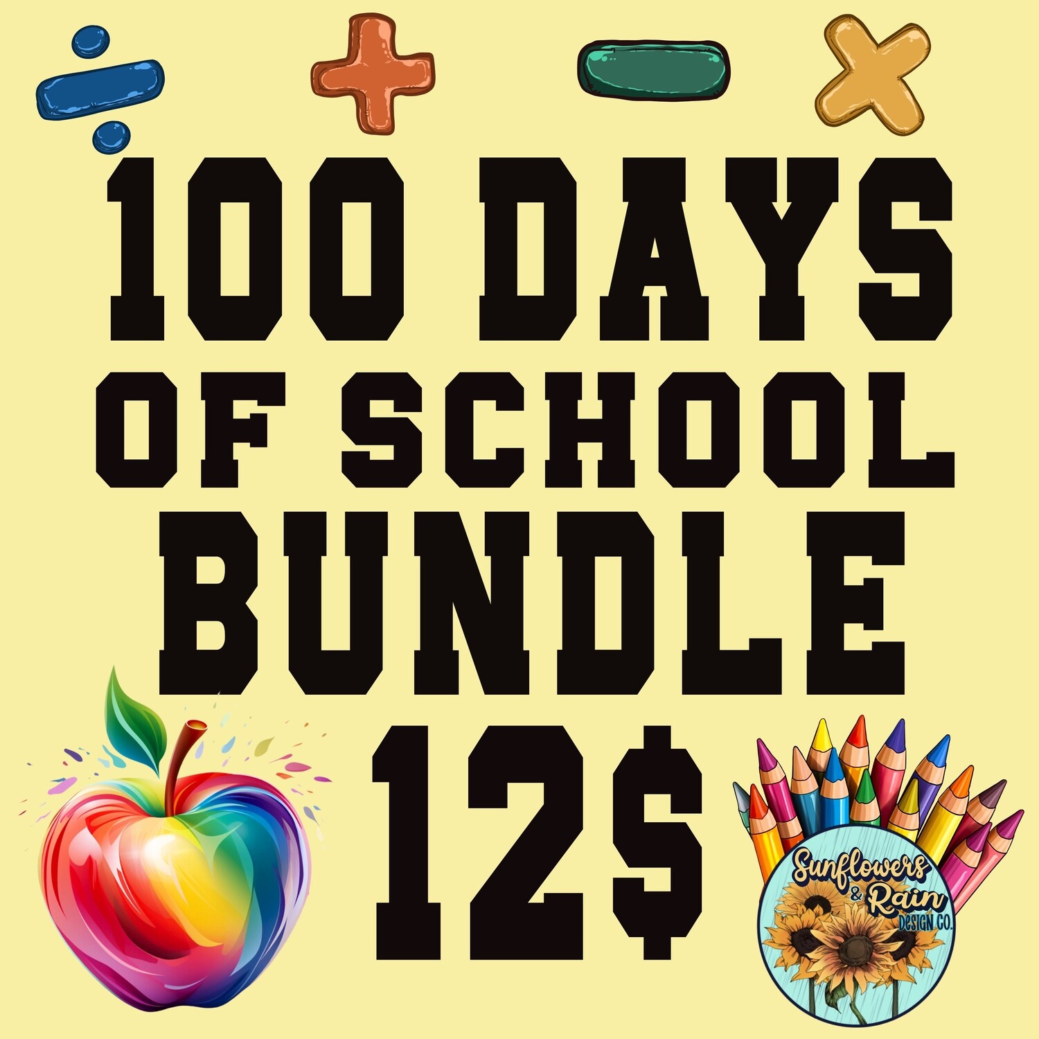 100 days of school bundle